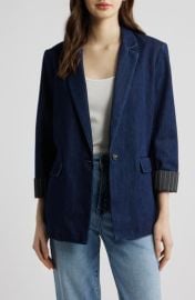 Jennie One-Button Denim Blazer at Nordstrom