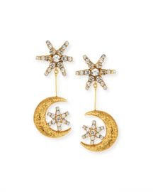 Jennifer Behr Atlas Star  amp  Moon Drop Earrings at Neiman Marcus