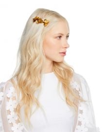 Jennifer Behr Brass Pansy Barrette at Neiman Marcus