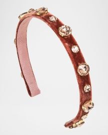 Jennifer Behr Kendall Silk Embellished Headband at Neiman Marcus