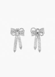 Jennifer Behr Lola Bow Earrings in Silver at Jennifer Behr