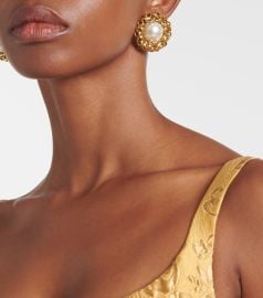 Jennifer Behr Marit 18K Gold Plated Imitation Pearl Earrings at Mytheresa