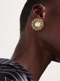 Jennifer Behr Marit 18K Gold Plated Imitation Pearl Earrings at Net a Porter