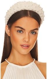 Jennifer Behr Marjeta Headband in Pearl at Revolve