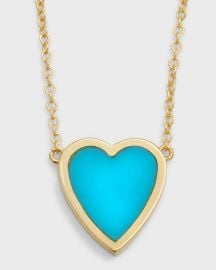 Jennifer Meyer 18k Mini Inlay Heart Necklace at Neiman Marcus