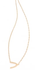 Jennifer Zeuner Jewelry Mini Wishbone Necklace at Shopbop