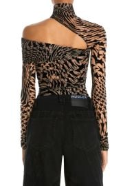 Star Print Cutout Tulle Bodysuit at Nordstrom