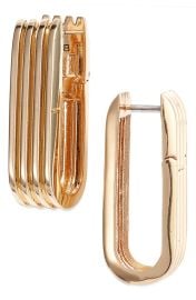 Jenny Bird Rahni Ribbed U-Link Hoop Earrings at Nordstrom