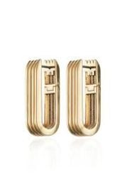 Jenny Bird Rahni Ribbed U-Link Hoop Earrings at Nordstrom