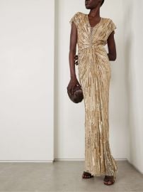 Jenny Packham Zola Draped Embellished Tulle Gown at Net a Porter