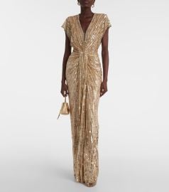 Jenny Packham Zola Draped Embellished Tulle Gown at Mytheresa