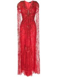 Jenny Packham sequin-embellished Cape Gown - at Farfetch