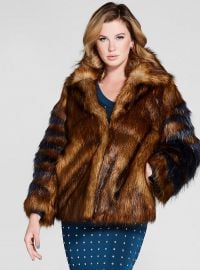 Jensey Faux Fur Coat at Guess