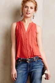 Jenson Tank in Coral at Anthropologie