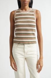 Jerrell Stripe Stretch Cotton Rib Tank Top at Nordstrom Rack