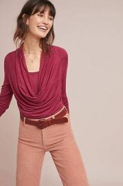 Jersey Cowl Neck Top at Anthropologie