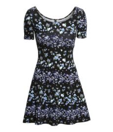 Jersey Dress in black floral at H&M