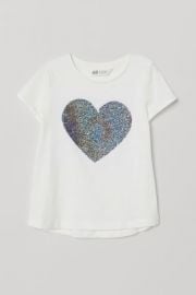 Jersey Top with Sequins at H&M