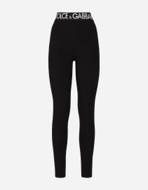 Jersey leggings with branded elastic in Black for Women DolceampGabbana US at Dolce & Gabbana