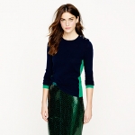 Jess Days green elbow patch sweater at J. Crew