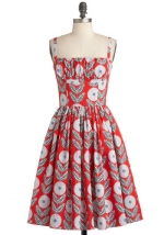 Jess Days red dress on New Girl at Modcloth