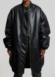 Jesse Long Faux Leather Bomber at The Frankie Shop