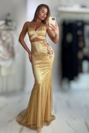 Jessica Bara Dandelion Flower Sequin Maxi Dress JESSICA BARA at Jessica Bara