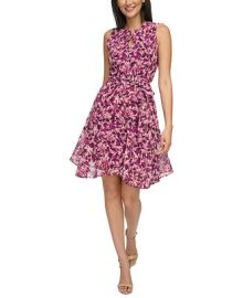 Jessica Howard Petite Printed Fit Flare Dress - Macys at Macys