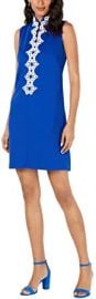 Jessica Howard Womens Embroidered Trim Sleeveless Wear to Work Dress Blue 16 at  Womens Clothing store at Amazon