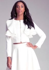 Jessica Ruffle Jacket at Bebe