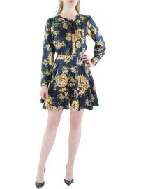 Jessica Simpson Davina Womens Floral Mini Fit Flare Dress Shop Premium Outlets at Shop Simon