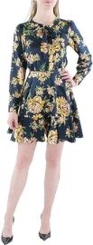 Jessica Simpson Womens Davina Floral Mini Fit amp Flare Dress at Womens Clothing store at Amazon