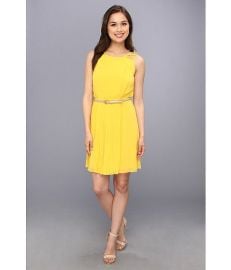 Jessica simpson sleeveless pleated dress w deep v back  6pm at 6pm