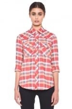 Jess's plaid shirt by APC at Forward by Elyse Walker