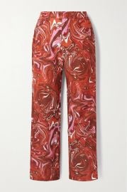 Jet printed shell straight-leg pants at Net a Porter