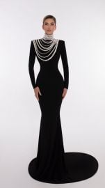 Jewel-Embellished Black Dress ALBINA DYLA at Albina Dyla