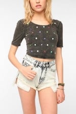 Jewel studded crop top at Urban Outfitters at Urban Outfitters