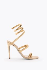Jeweled JUNIPER METAL GOLD SANDAL 105 Rene Caovilla at Rene Caovilla
