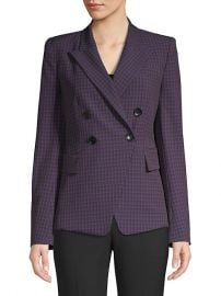 Jezebel Double Breasted Check Jacket at Saks Off 5th