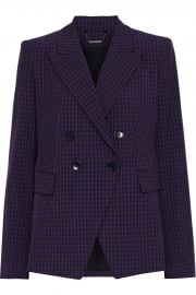 Jezebel double-breasted checked twill blazer at The Outnet