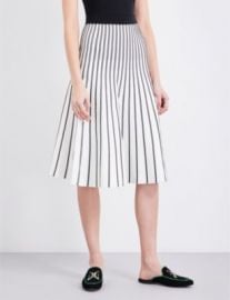 WornOnTV: Caroline’s striped midi skirt and black cross-neck top on The ...