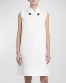 Jil Sander Collared Sleeveless Shift Dress at Neiman Marcus