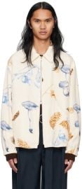 Jil Sander Printed Jacket in Off White at ssense