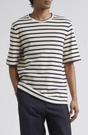 Jil Sander Stripe Crewneck Cotton T Shirt at Nordstrom