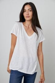 Jilian V Neck Tee by Velvet at Velvet