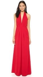 Jill Jill Stuart Deep V Halter Gown at Shopbop