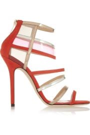 Jimmy Choo   Maitai suede and Perspex sandals at Net A Porter