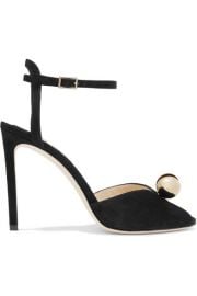 Jimmy Choo - Sacora 100 embellished suede sandals at Net A Porter