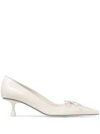 Jimmy Choo 50mm Scarlett Pumps White at Farfetch