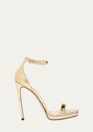 Jimmy Choo Alva Metallic Ankle Strap Sandals at Bergdorf Goodman